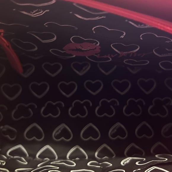 Luv Betsey by Betsey Johnson Red & Cream Heart Satchel Crossbody Bag NWT - Picture 8 of 9